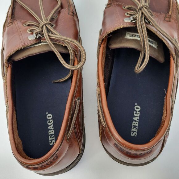 SEBAGO Clovehitch II Mens 14 Brown Leather Boat Deck Shoes 24343 Loafers Resort main image 7